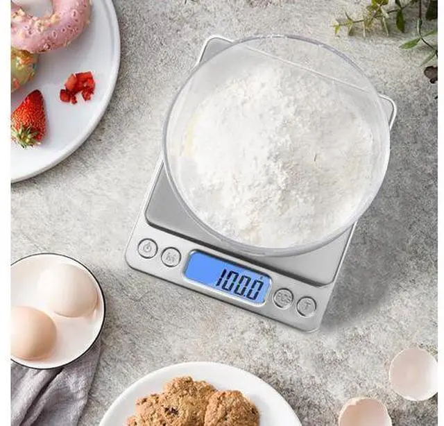 Alt view image 12 of 12 - Toprime Digital Gram Scale 500g 0.01g Food Scale High Precision Kitchen Scale Multifunctional Stainless Steel Pocket Scale with Back-Lit LCD Display Tare PCS Features Silver