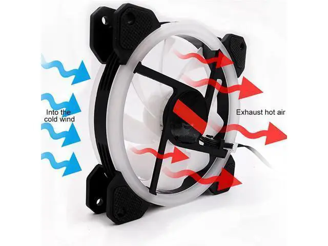 Alt view image 10 of 10 - Computer Case PC Cooling Fan RGB Adjust LED 120mm Quiet + IR Remote New computer Cooler Cooling RGB Case Fan CPU
