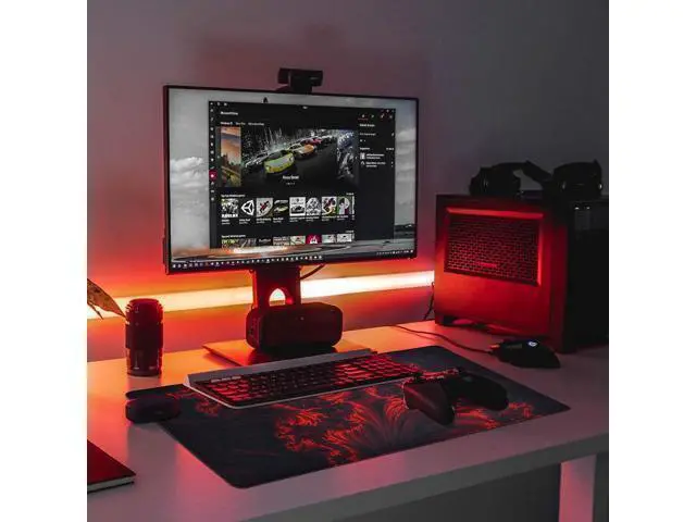 Alt view image 12 of 12 - Gaming Mouse Pad Red Large Mouse Pad 31.5×15.75In Large Gaming Mouse Pads Long Big Mouse Pad XL Mouse Mat with Non-Slip Base Extended Keyboard Mousepad Flame Pattern (Black Red)