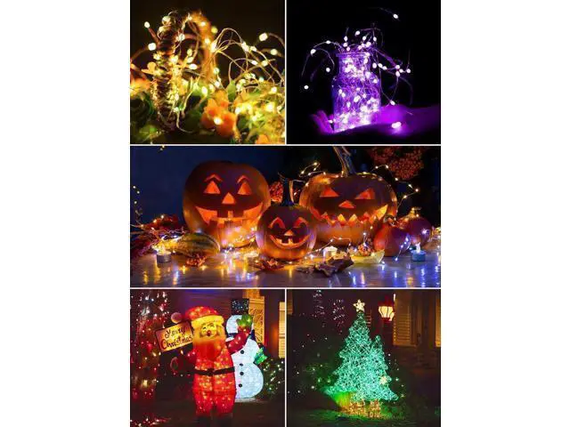 Alt view image 10 of 14 - Color Changing Fairy String Lights - 33 ft 100 LED USB Silver Wire Lights with Remote and Timer Starry Fairy Light for Bedroom Party Indoor Christmas Decoration 16 Colors Adapter Included