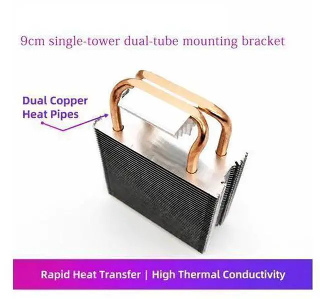 Alt view image 12 of 12 - Copper Heat Pipe Heatsink for TEC Peltier Cooler Mini CPU Radiator for DIY Semiconductor Cooling
