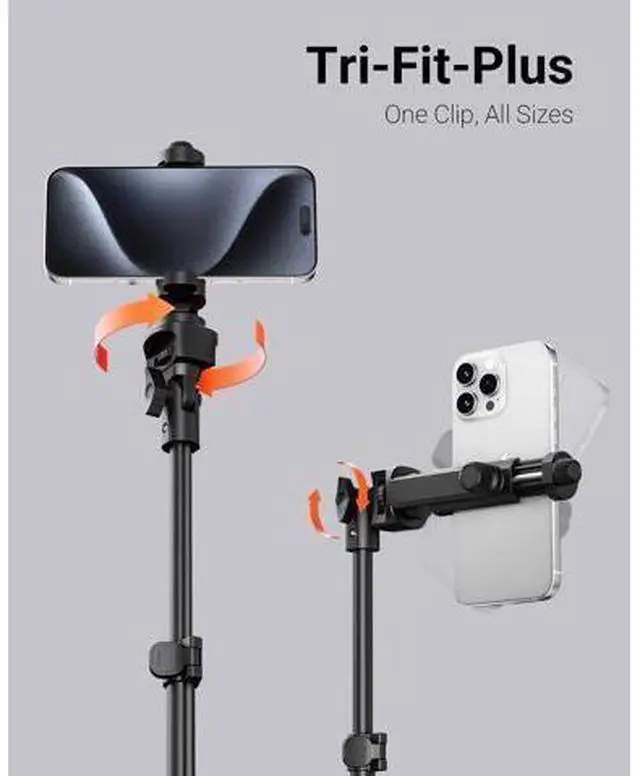 Alt view image 12 of 12 - VIMOSE 66 Phone Tripod Tripod for iPhone with Remote & Phone Stand Extendable Cell Phone Tripod for Video Recording Ultimate Tripod & Monopod Accessories for iPhone/Android Clamp Mount