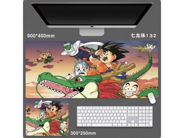 Alt view image 4 of 6 - Anime Dragon Ball Mouse Pad,Extended Gaming Mouse Pad with Stitched Edges, Large Mouse pad with Non-Slip Rubber Base for Work & Gaming, Office & Home,