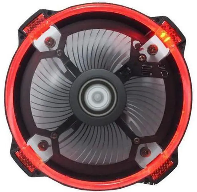Alt view image 14 of 14 - CPU Cooler Air Cooling Fan Heastink Silent Desktop PC Computer CPU Cooling Fan Cooler Heatsink Radiator 12cm 1000RPM - Blue