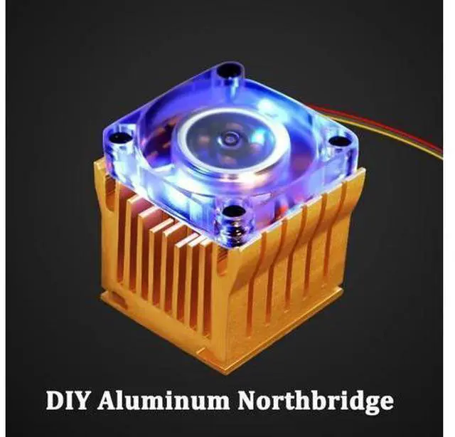 Alt view image 6 of 10 - DIY Aluminum Northbridge Heat sinks Cooler Motherboard Radiator with 40mm Cooling Fan For PC Computer Case Cooling