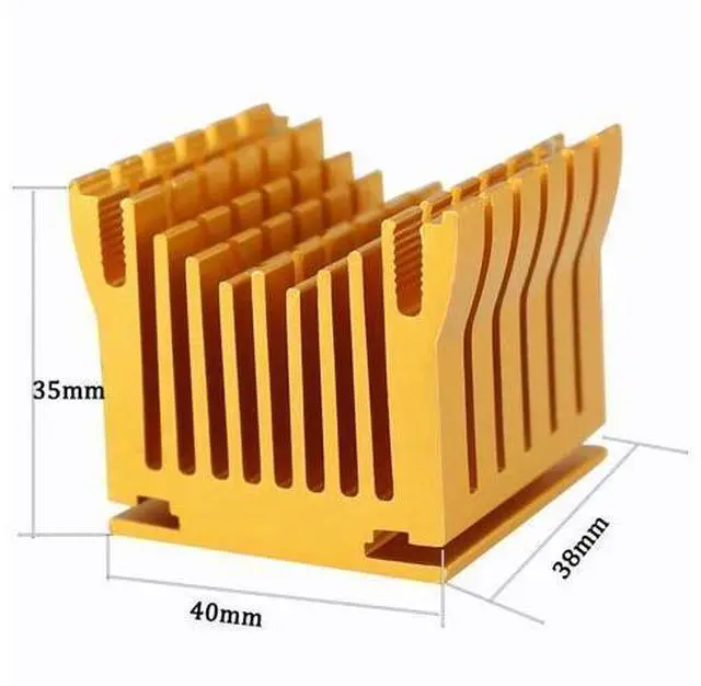 Alt view image 7 of 10 - DIY Aluminum Northbridge Heat sinks Cooler Motherboard Radiator with 40mm Cooling Fan For PC Computer Case Cooling