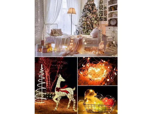 Alt view image 13 of 14 - Color Changing Fairy String Lights - 33 ft 100 LED USB Silver Wire Lights with Remote and Timer Starry Fairy Light for Bedroom Party Indoor Christmas Decoration 16 Colors Adapter Included