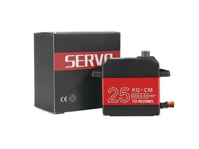 Alt view image 12 of 14 - anicorn 2PACK 25KG Servo Motor High Torque RC Servo Metal Gear Waterproof Full Metal Gear Steering Servo with 25T Servo Horn for Robotic DIY,RC car (Control Angle180°)