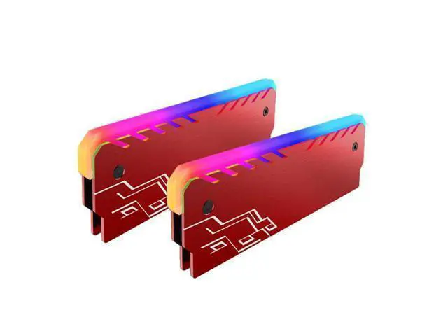 Alt view image 10 of 10 - Case Fan Cooler Colorful RGB Light Memory RAM Cooler Heat Sink Cooling Vest Radiator for DIY PC Computer Cooling Fan Cooler