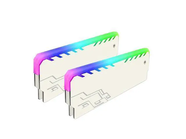 Alt view image 9 of 10 - Case Fan Cooler Colorful RGB Light Memory RAM Cooler Heat Sink Cooling Vest Radiator for DIY PC Computer Cooling Fan Cooler