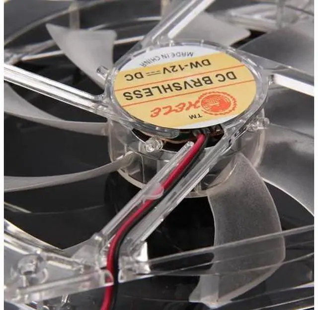 Alt view image 10 of 10 - Quad 4-LED Light Neon Clear 120mm PC Computer Case Cooling Fan Mod Cooling Cooler Silent Case Fan Cooling Fans#T2