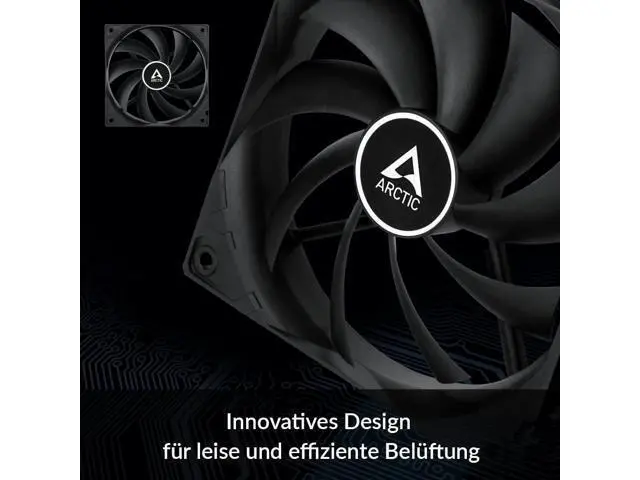 Alt view image 7 of 8 - ARCTIC F12 PWM - 120 mm PWM Case Fan, PWM-Signal regulates Fan Speed, Very Quiet Motor, Computer, Fan Speed: 230-1350 RPM - Black
