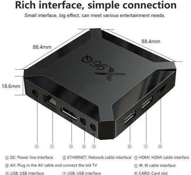 Alt view image 7 of 10 - Q Smart Android 10.0 TV BOX 2GB RAM 16GB ROM Allwinner H313 Media Player 2.4G wifi 4K HD Set Top Box 1GB 8GB vs Mini