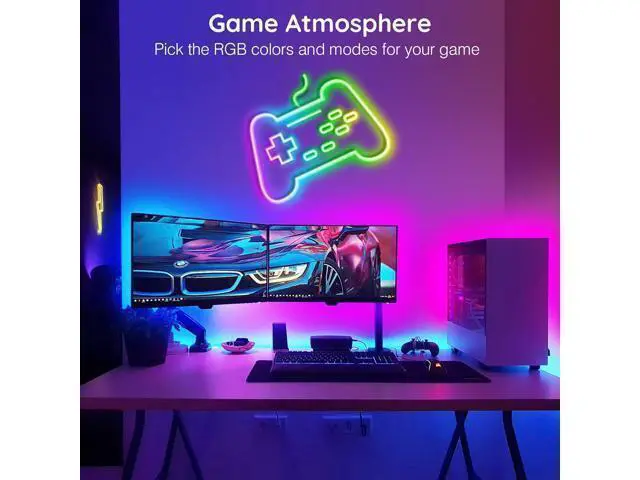 Alt view image 10 of 14 - 20Ft Neon Rope Lights Flexible Led Rope Lights Control with App/Remote Multiple Modes Music Sync Gaming RGB Led Neon Lights for Bedroom Outdoor
