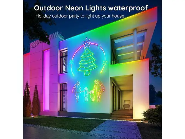 Alt view image 13 of 14 - 20Ft Neon Rope Lights Flexible Led Rope Lights Control with App/Remote Multiple Modes Music Sync Gaming RGB Led Neon Lights for Bedroom Outdoor