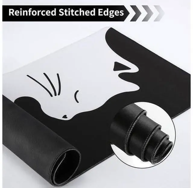 Alt view image 13 of 14 - Keynovo Gaming Mouse Pad Large Mouse Pad Non-Slip 4mm Laptop Gaming Desk Pad Waterproof Desk Pad Office and Home (Hug Cat 35.4x15.7)