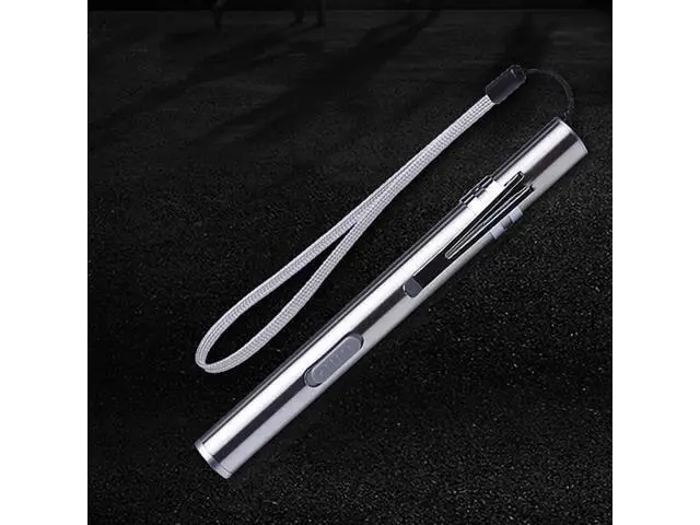 Alt view image 8 of 10 - 1 Pc LED Flashlight USB Rechargeable High-light Pocket Stainless Steel Light Electric Torch for Camping Hiking Fishing Outdoor