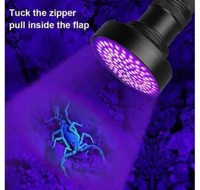 Alt view image 10 of 10 - Black Light Flashlight Super Bright 100 LED Torch Ultraviolet Detector Flashlight for Dog Urine,Pet Stains and Bed Bug