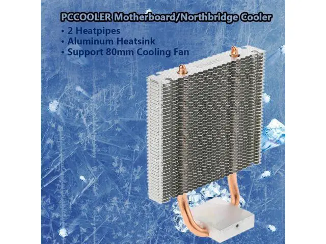 Alt view image 10 of 10 - CPU Cooler HB-802 2 Heatpipes Radiator Aluminum Heatsink Motherboard/Northbridge Cooler Cooling Support 80mm CPU Fan