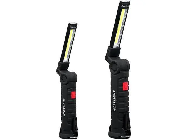 Alt view image 6 of 10 - Built-in battery Set Multi function folding work light COB LED Flashlight Camping lights Torch Flashlight USB Rechargeable