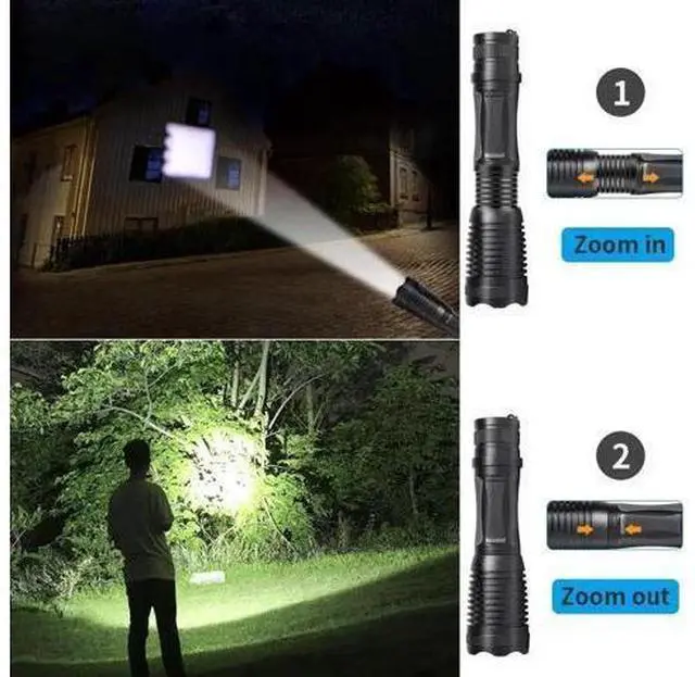 Alt view image 10 of 10 - led flashlight Waterproof Torch T6&UV LED Multi-function flash light use 18650 battery portable Urine Stains tactical light