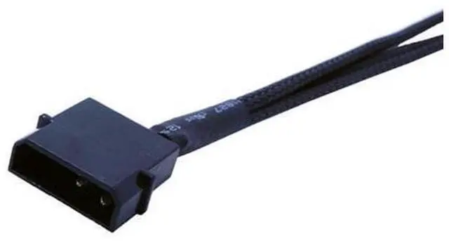 Alt view image 7 of 10 - 27cm Molex To 3 Way 3Pin/4Pin Fan Adapter for Computer Case Fan / CPU Fan / Mining Cooling Fans black