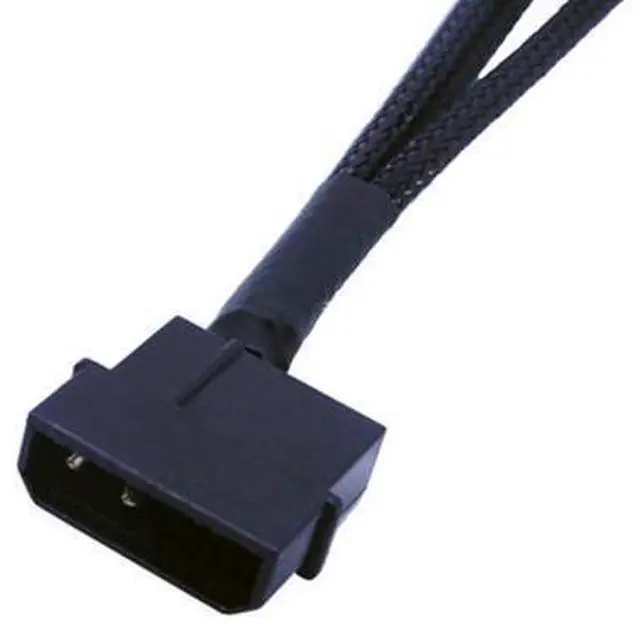 Alt view image 8 of 10 - 27cm Molex To 3 Way 3Pin/4Pin Fan Adapter for Computer Case Fan / CPU Fan / Mining Cooling Fans black