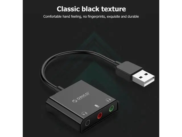 Alt view image 9 of 10 - external sound card Desktop laptop external headset Driver free independent sound card 3-hole output Dual headset