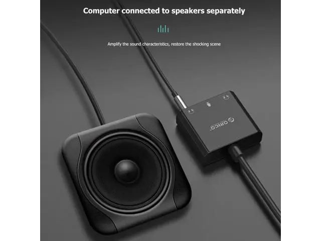 Alt view image 8 of 10 - external sound card Desktop laptop external headset Driver free independent sound card 3-hole output Dual headset