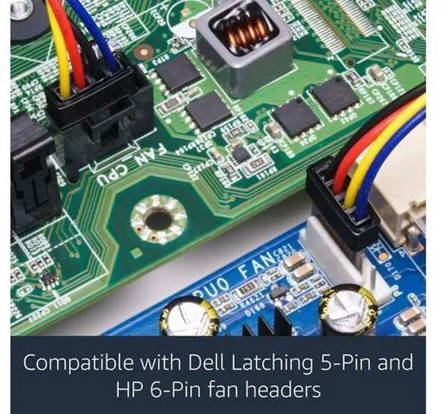 Alt view image 7 of 8 - Vszerda Universal 4-Pin PWM PC Fan Adapter Cable - 6-inch, Black Sleeved - 2.54mm Breakout PC Cooling Fan Adapter for Non-Standard Fan Headers