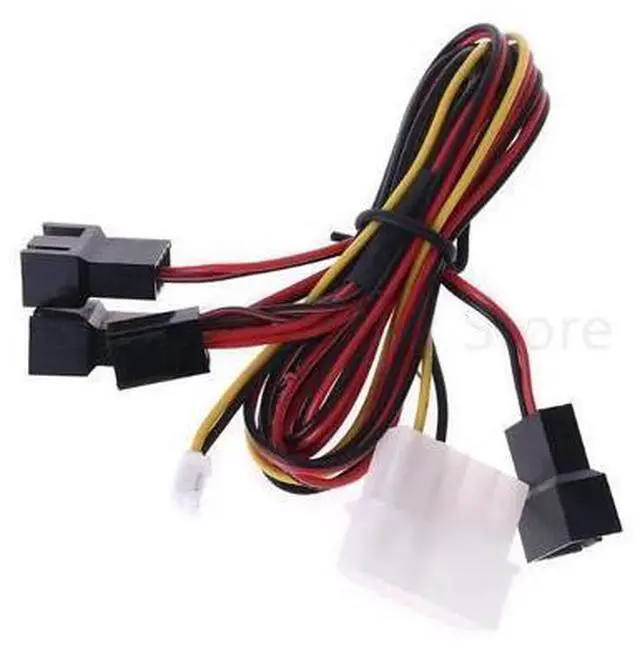 Alt view image 7 of 10 - 3 Channels Fan Hub 1 Knob Cooling Fan Speed Controller for Cpu Case Hdd Vga Pwm Fan Pci Bracket Power By 12V Fan Control