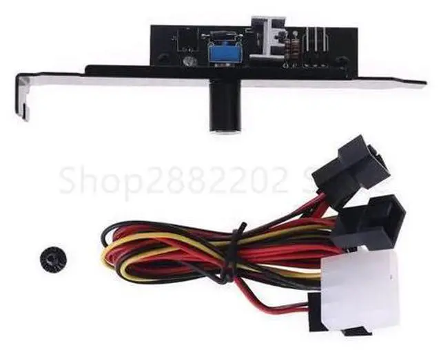 Alt view image 6 of 10 - 3 Channels Fan Hub 1 Knob Cooling Fan Speed Controller for Cpu Case Hdd Vga Pwm Fan Pci Bracket Power By 12V Fan Control