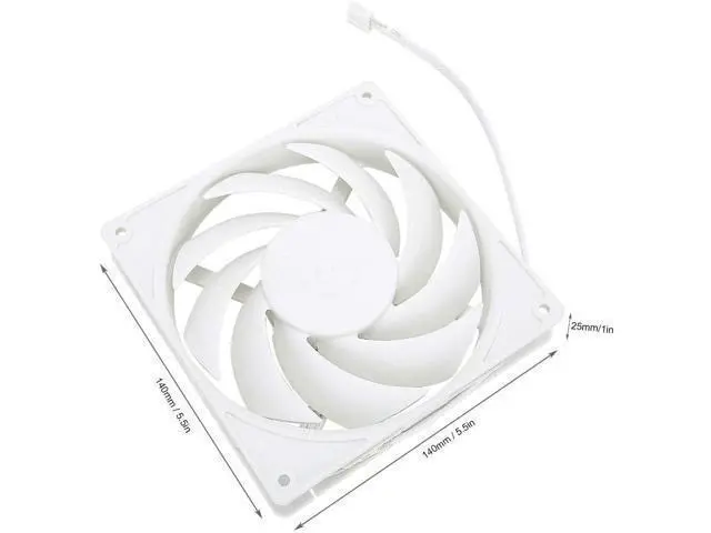 Alt view image 12 of 14 - wendeekun Replacement CPU Cooling Fan, Computer CPU Cool Cooling Fan 14cm Low Noise Desktop Computer Cooler Fan for PC CPU Water Cooling System(White)