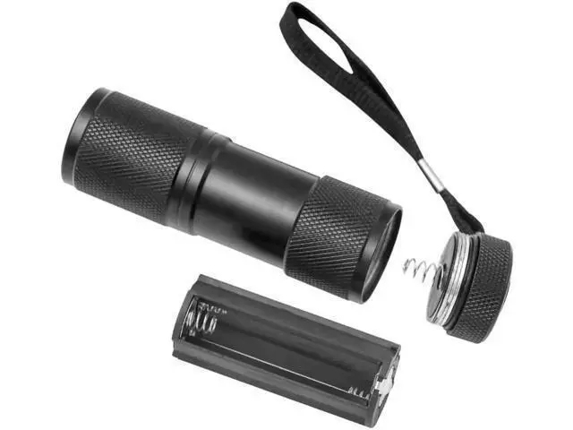 Alt view image 7 of 10 - Mini Aluminum LED UV Light 395nm 9 LED UV Flashlight Money check Purple Light ultraviolet Lamp