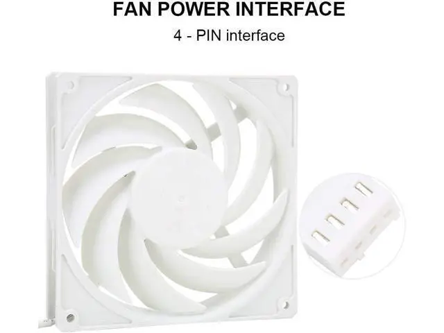 Alt view image 11 of 14 - wendeekun Replacement CPU Cooling Fan, Computer CPU Cool Cooling Fan 14cm Low Noise Desktop Computer Cooler Fan for PC CPU Water Cooling System(White)