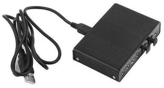 Alt view image 10 of 10 - 5.1 USB Audio Sound Card with SPDIF, External USB Sound Card Adapter for PC Laptop Audio, Support 48/44 KHz Sampling Rate, Black