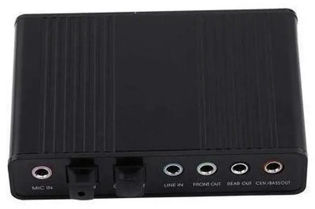 Alt view image 6 of 10 - 5.1 USB Audio Sound Card with SPDIF, External USB Sound Card Adapter for PC Laptop Audio, Support 48/44 KHz Sampling Rate, Black