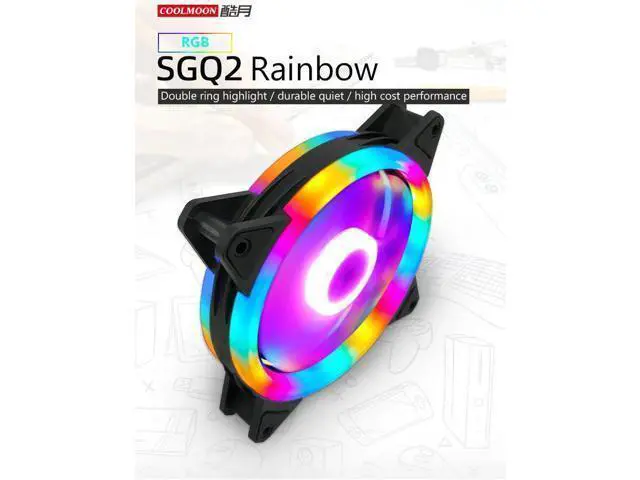 Alt view image 7 of 10 - 120mm Case fan Computer Cooling Cooler fans 3pin Colorful RGB LED Fan Radiator Heatsink for Computer Diy Fluid Bearing Rgb Fan