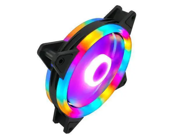 Alt view image 8 of 10 - 120mm Case fan Computer Cooling Cooler fans 3pin Colorful RGB LED Fan Radiator Heatsink for Computer Diy Fluid Bearing Rgb Fan