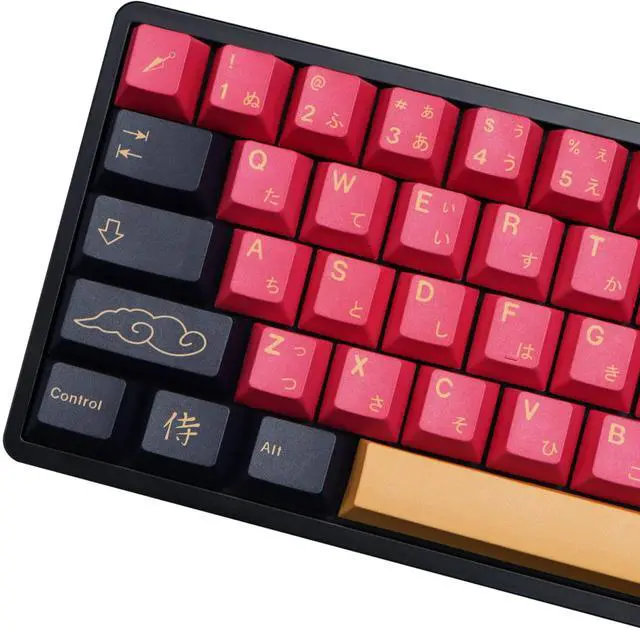 Alt view image 6 of 10 - MOLGRIA Red Samurai Keycaps, 129 Set PBT KeyCaps for Gaming Keyboard, Cherry Profile Dye Sublimation Custom Keycaps with Puller for Gateron Kailh Cherry MX Switch 104/87/71/61 60 Percent Keyboard