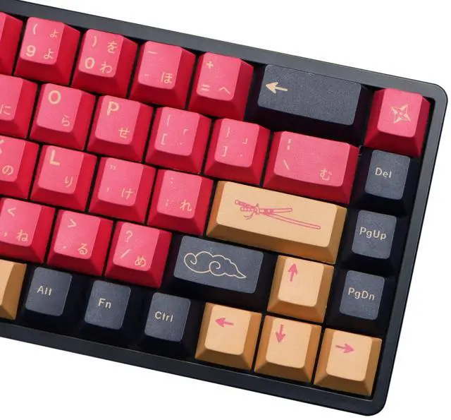 Alt view image 9 of 10 - MOLGRIA Red Samurai Keycaps, 129 Set PBT KeyCaps for Gaming Keyboard, Cherry Profile Dye Sublimation Custom Keycaps with Puller for Gateron Kailh Cherry MX Switch 104/87/71/61 60 Percent Keyboard