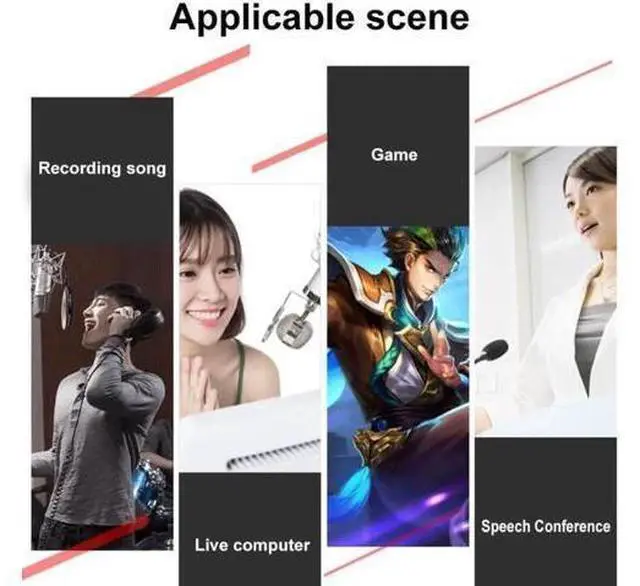 Alt view image 8 of 10 - V8 Audio External USB Sound Card 112 kinds of electric sound+18 kinds of sound effects+6 kinds of effect modes Sound Card