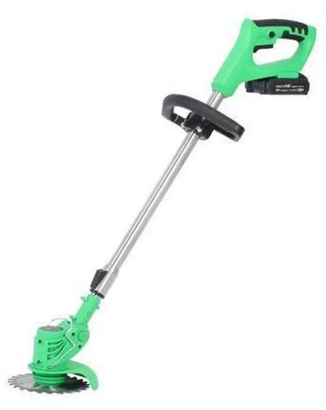 Alt view image 8 of 14 - Rechargeable small lawnmower Household handheld electric lawn mower weeder Lithium lawn mower 42V