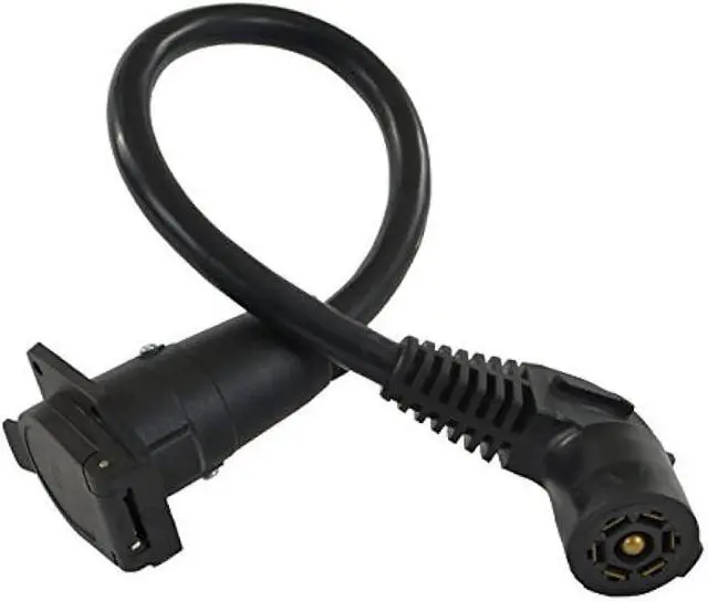 Alt view image 4 of 6 - Conntek 11110-024EX 7-Way Travel Trailer Extension Cord with Elbow Plug (2-Feet)