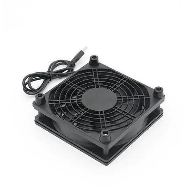 Alt view image 8 of 10 - Router Fan 5V USB Power 120mm Fan PC Cooler TV Box Cooling Cooler Desktop Fan Cooler Protective Net Silent Cooling Fan