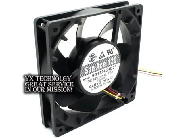 Alt view image 5 of 6 - 9G1224G4D03 24V 0.47A 12cm 120mm 12025 3 line converter cooling fan for SANYO 120*120*25mm