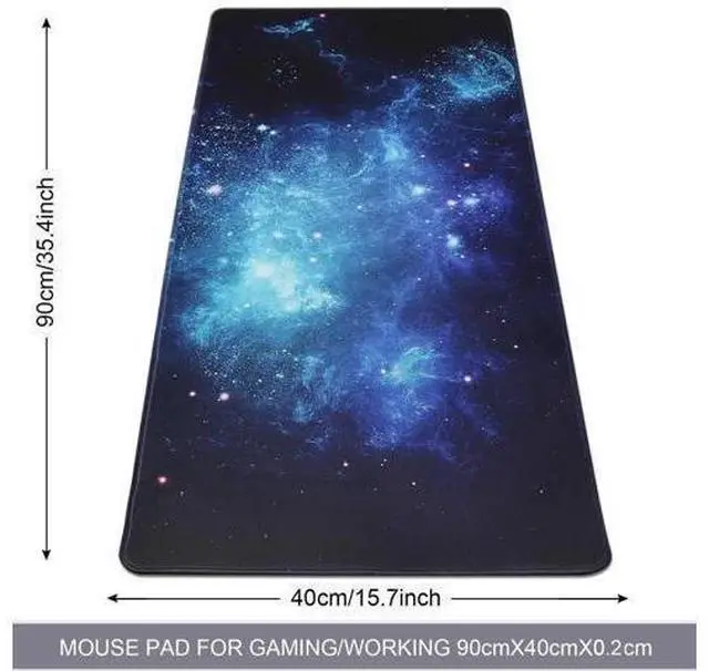 Alt view image 8 of 12 - JVFYI XXL Gaming Mouse Pad 35.4x15.7 Professional Large Mouse Pad & Computer Game Mouse Mat-90x40 Spacebluedot