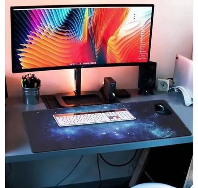 Alt view image 12 of 12 - JVFYI XXL Gaming Mouse Pad 35.4x15.7 Professional Large Mouse Pad & Computer Game Mouse Mat-90x40 Spacebluedot