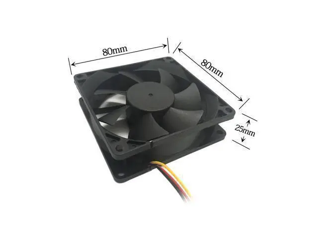 Alt view image 10 of 10 - F8025 80mm Computer Cooler Fan Desktop Cooling Fan Low Noise 12V Exhaust Fan for PC Case / Power Supply