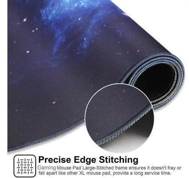 Alt view image 11 of 12 - JVFYI XXL Gaming Mouse Pad 35.4x15.7 Professional Large Mouse Pad & Computer Game Mouse Mat-90x40 Spacebluedot